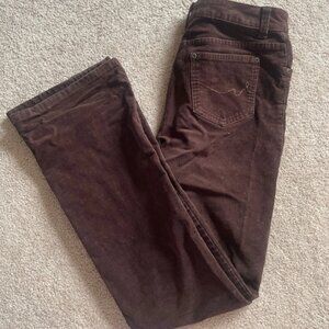 corduroy brown flared pants